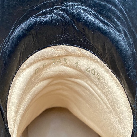 VALENTINO GARAVANI floral apliqué ankle boots black sz 40.5 - Picture 9 of 12